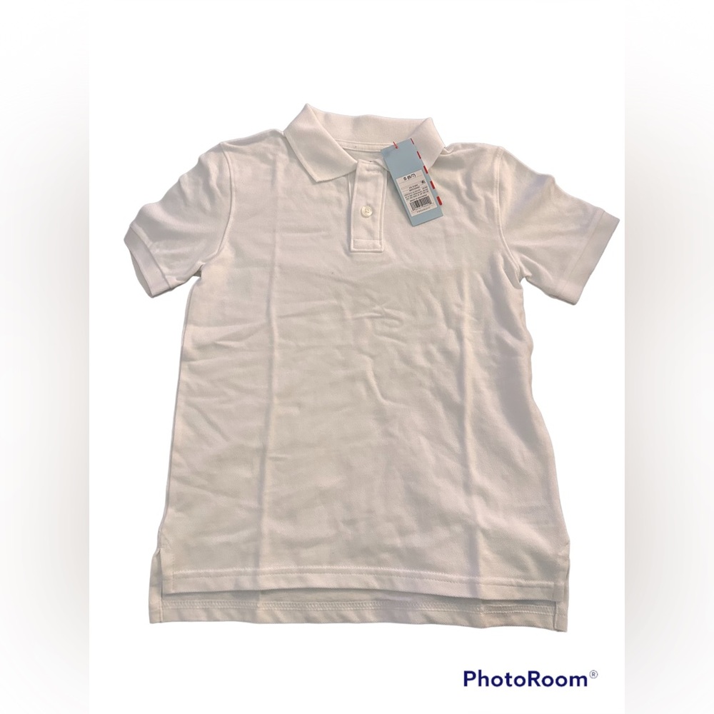 Cat and Jack Boy’s White Short Sleeve Polo Shirt| Size: S 6/7